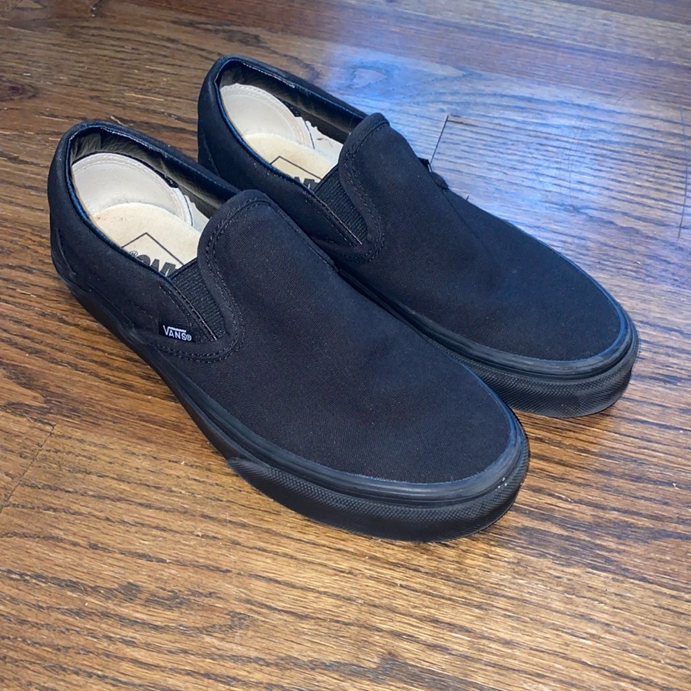 Black slip on Vans